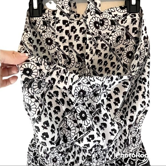 Ann Taylor Loft Strapless Tie Front Peplum Top Size 2 Convertible Halter - Picture 5 of 12